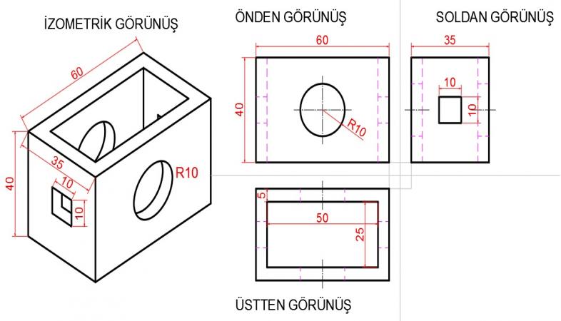 Autocad Kursu öğrenci çalışması - Resim 15